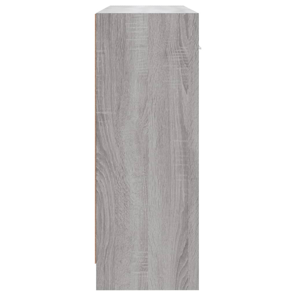 vidaXL Komoda sivý dub sonoma 91x28x75 cm kompozitné drevo