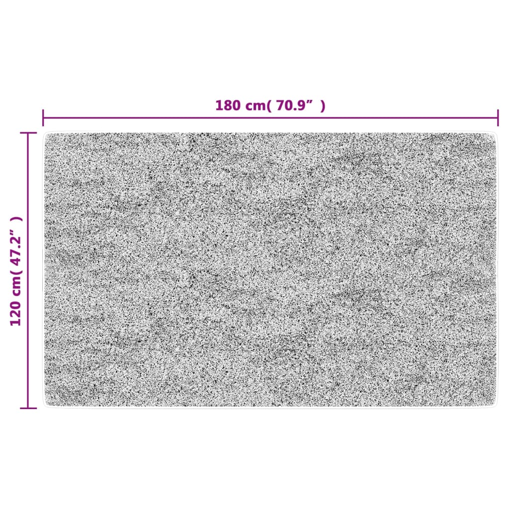 vidaXL Prateľný koberec 120x180 cm bledobéžový protišmykový