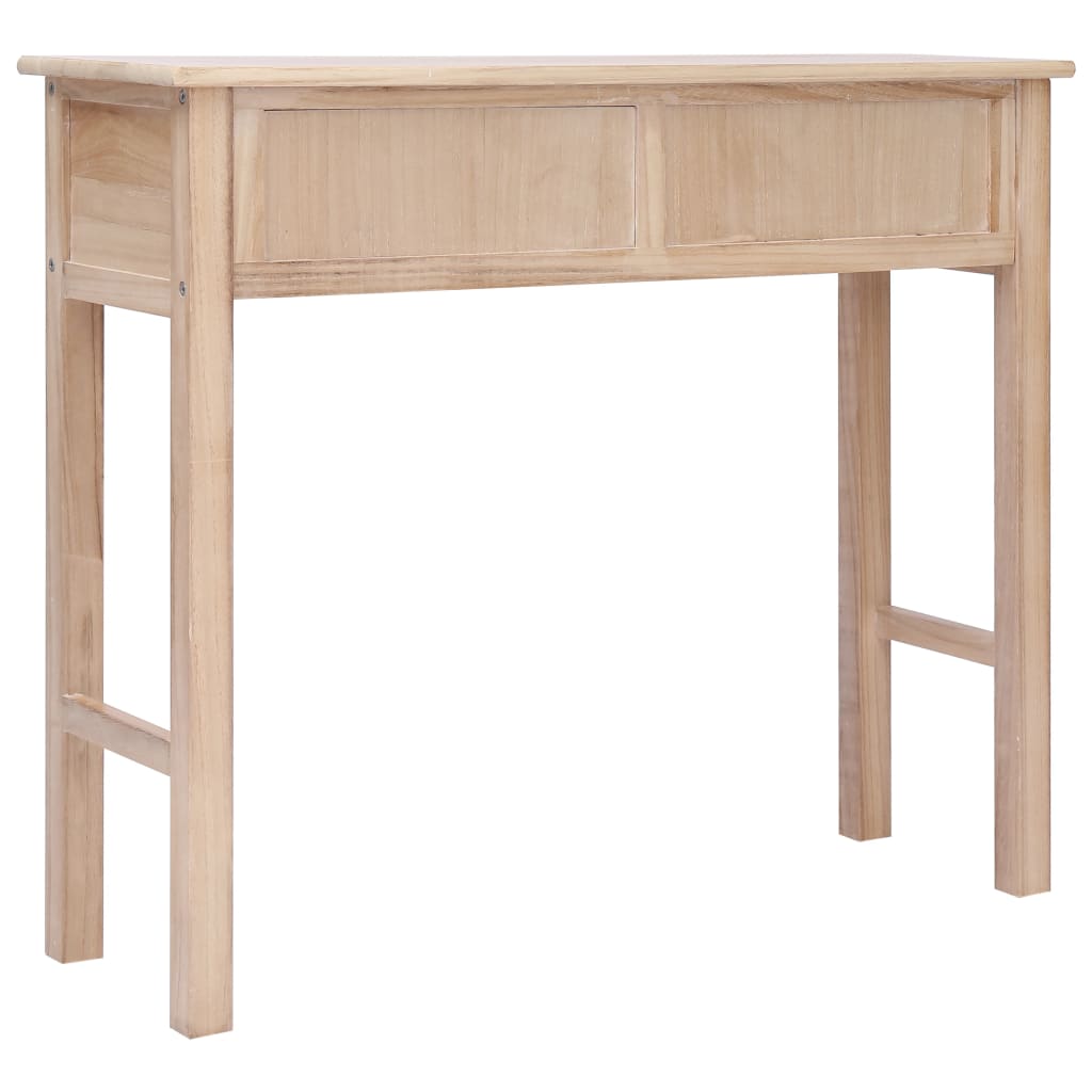 vidaXL Konzolový stolík prírodný 90x30x77 cm drevený