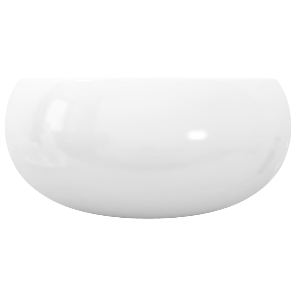 vidaXL Umývadlo, okrúhle, keramika, biele 40x15 cm