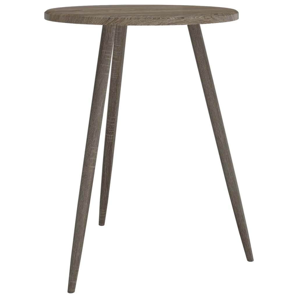 vidaXL Bistro stolík, sivý Ø60x76 cm, MDF a železo