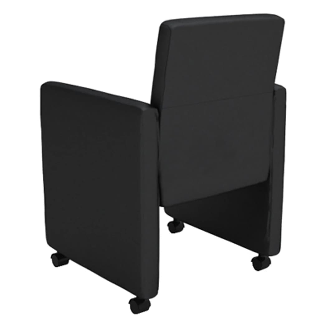 vidaXL Jedálenské stoličky 4 ks čierne umelá koža