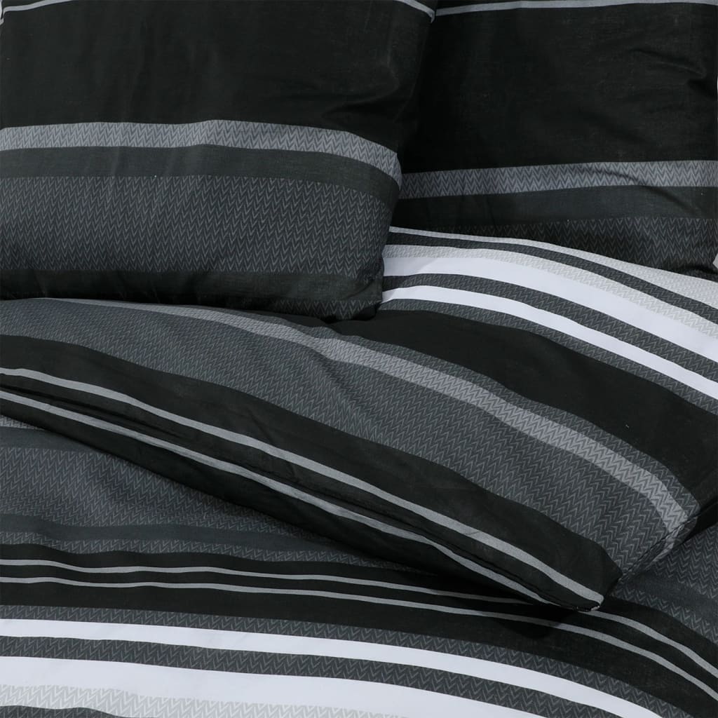 vidaXL Súprava obliečok čierno-biela 140x200 cm bavlna