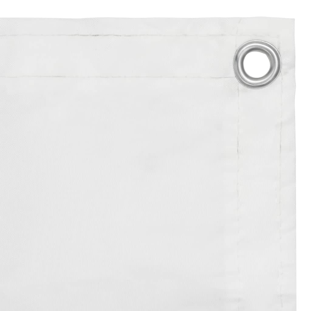 vidaXL Balkónová markíza, biela 120x600 cm, oxfordská látka