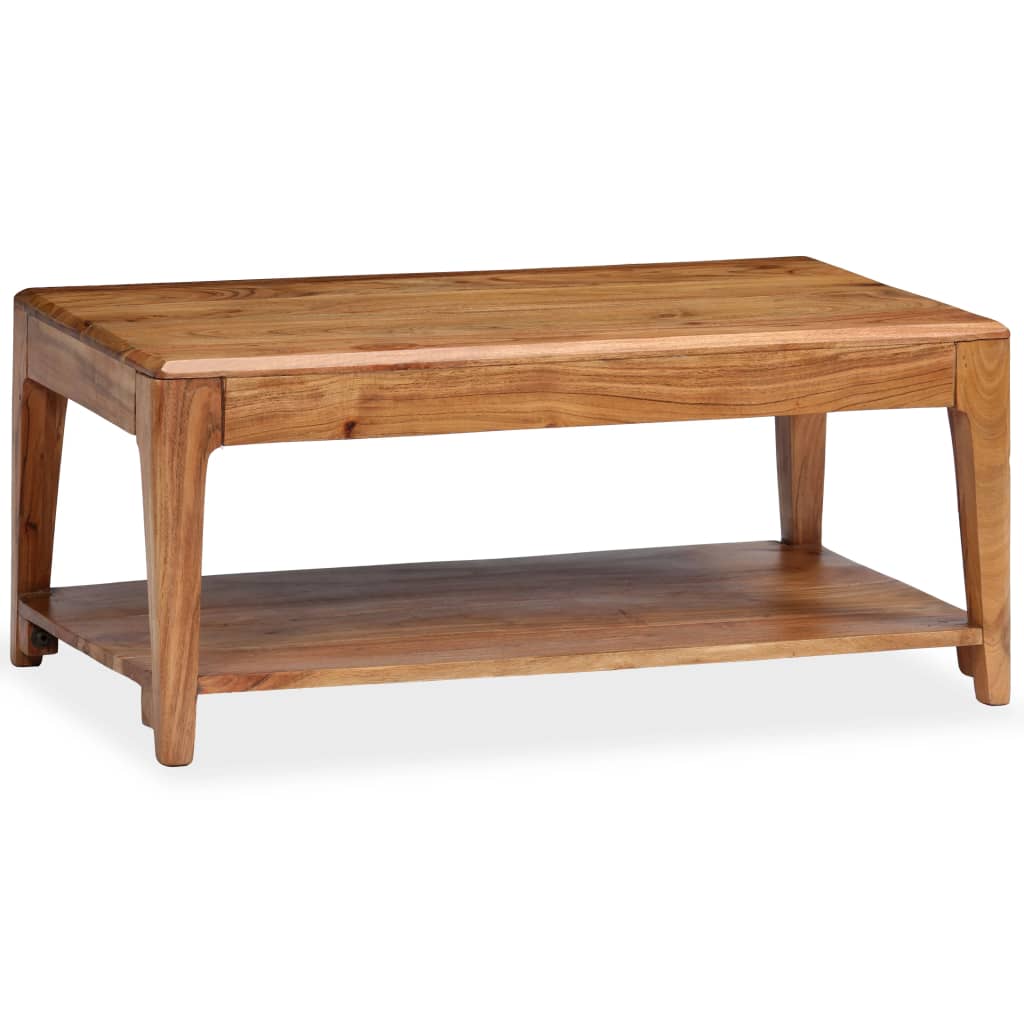 vidaXL Konferenčný stolík z masívneho dreva, 88x50x38 cm