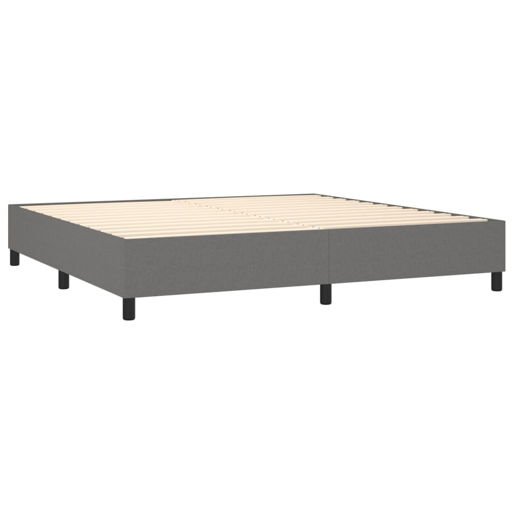 vidaXL Boxspring posteľ s matracom tmavosivá 200x200 cm látka
