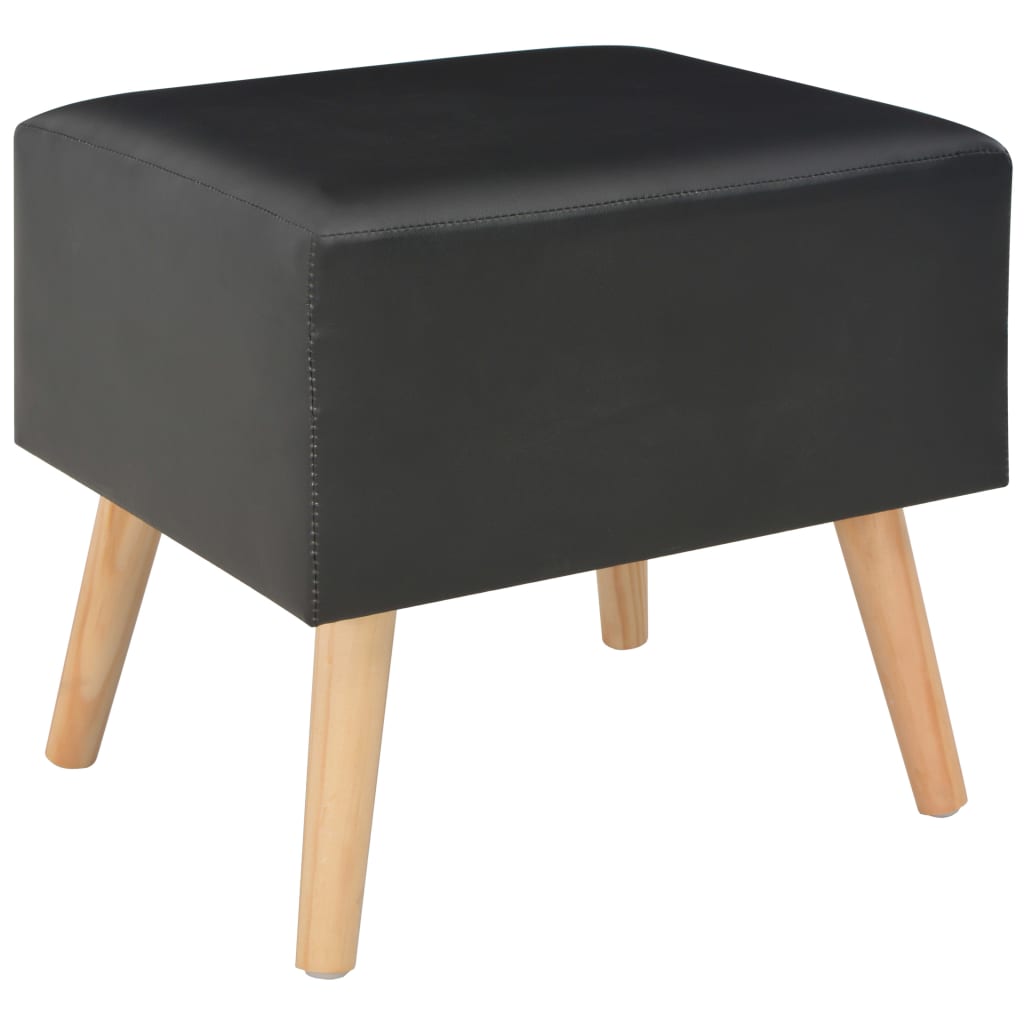vidaXL Nočné stolíky z umelej kože 2 ks čierne 40x35x40 cm