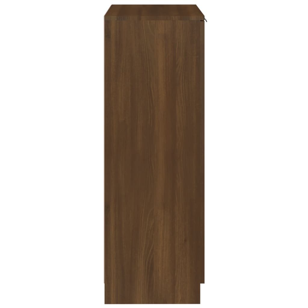 vidaXL Botník hnedý dub 59x35x100 cm spracované drevo