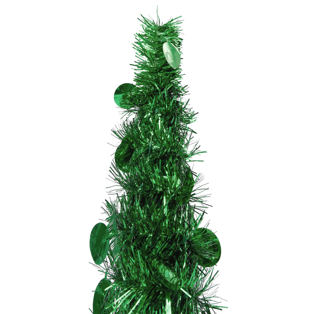 vidaXL Rozkladací umelý vianočný stromček, zelený 120 cm, PET