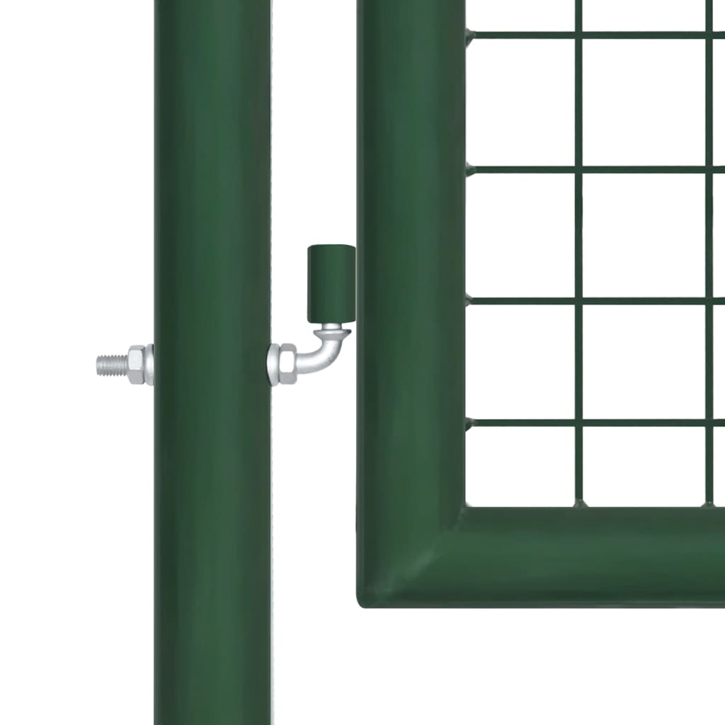 vidaXL Drôtená záhradná brána, oceľ 400x75 cm, zelená