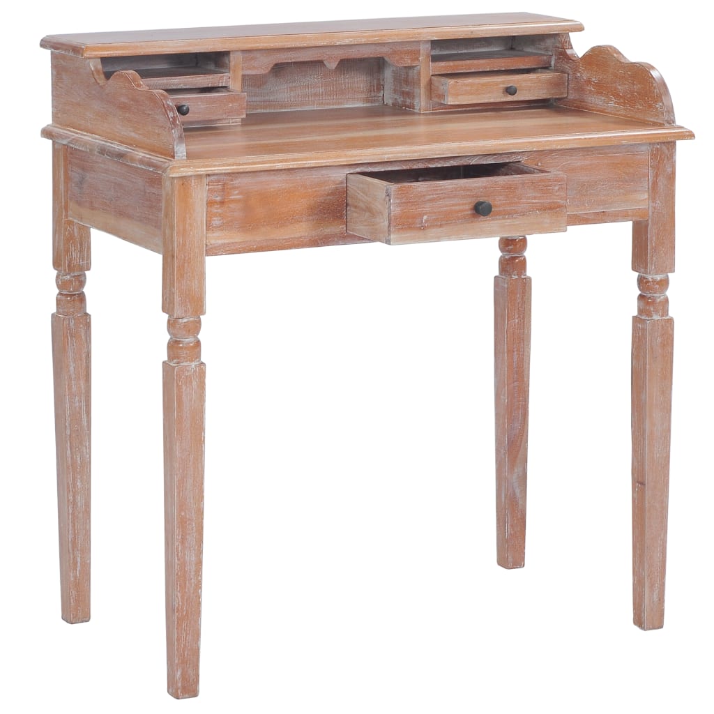 vidaXL Písací stôl 90x50x98 cm mahagónový masív