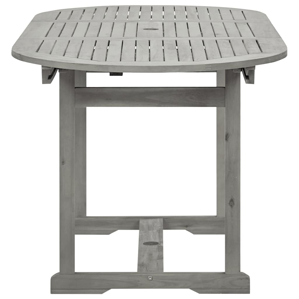 vidaXL Záhradný jedálenský stôl (120-170)x80x75 masívne akáciové drevo