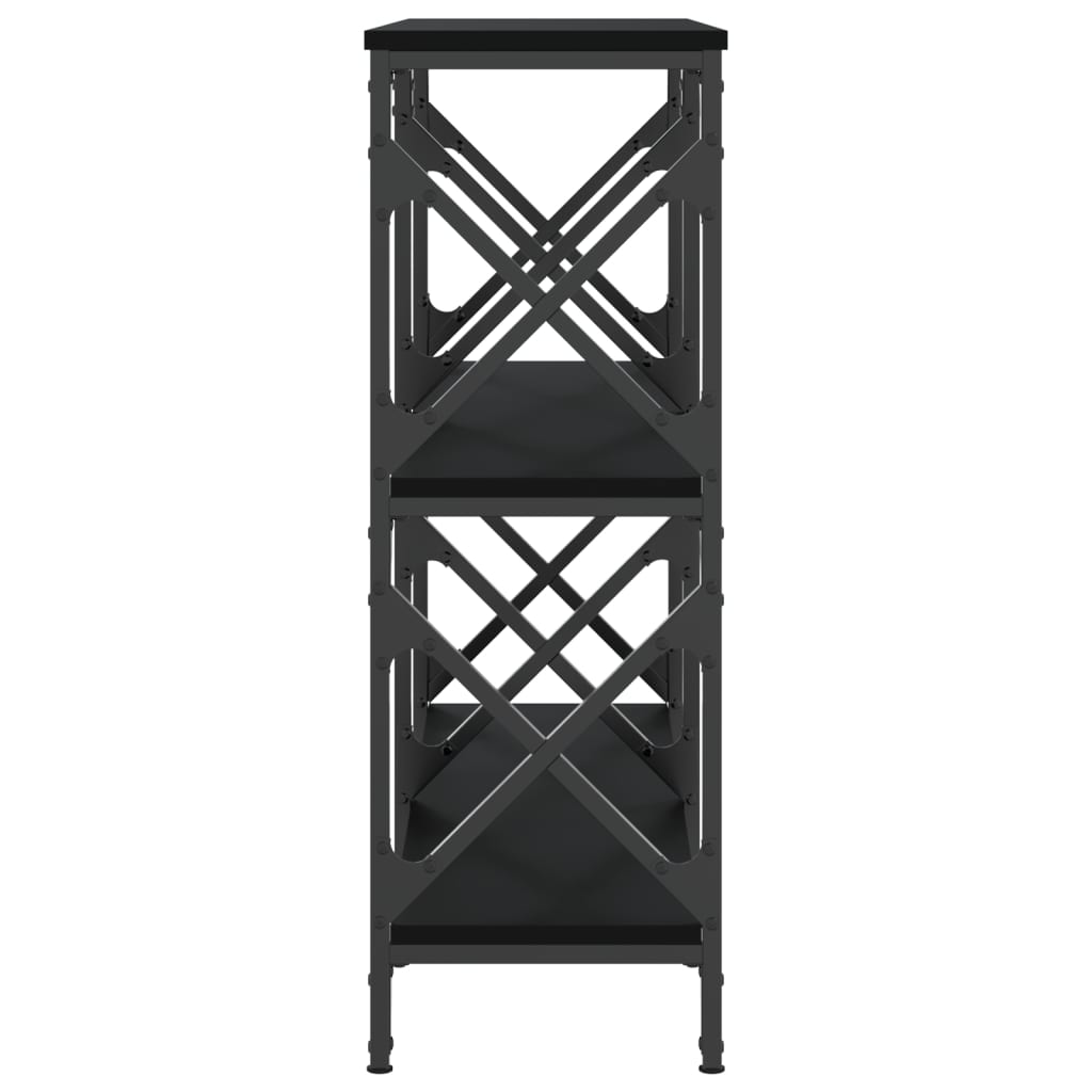 vidaXL Konzolový stolík čierny 100x28x80,5 cm kompozitné drevo