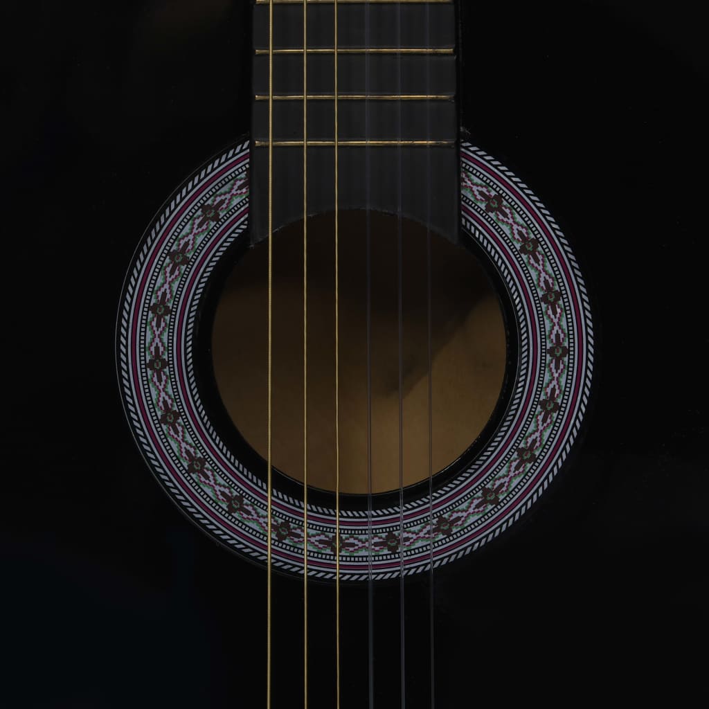 vidaXL 8-dielna klasická gitarová sada pre začiatočníkov čierna 3/4 36"