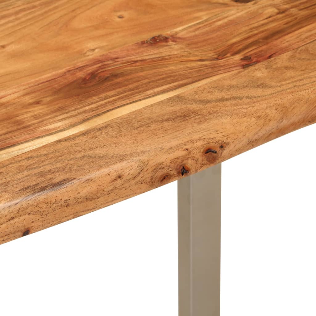 vidaXL Jedálenský stôl 110x50x76 cm masívne akáciové drevo