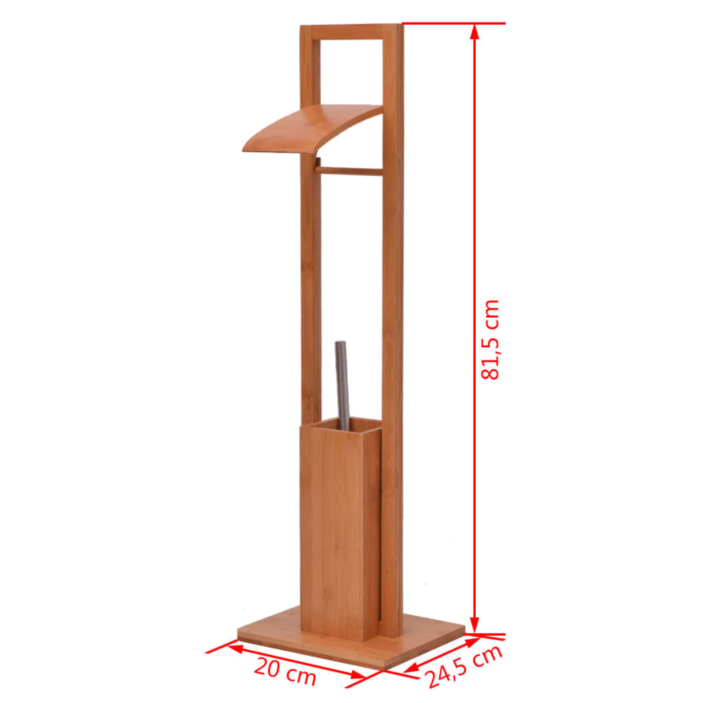 vidaXL Bambusový WC stojan 20x24,5x81,5 cm