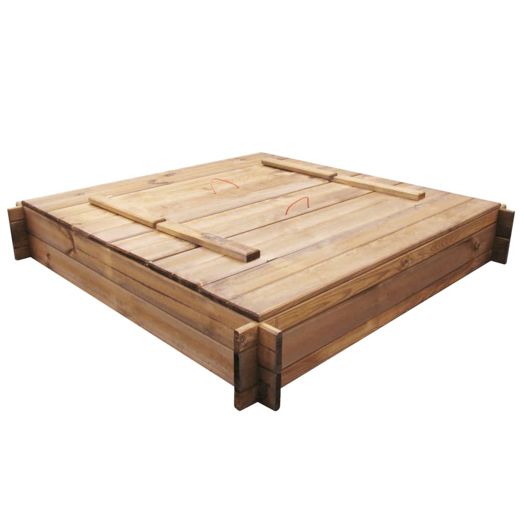 vidaXL Pieskovisko, impregnované drevo, štvorcové