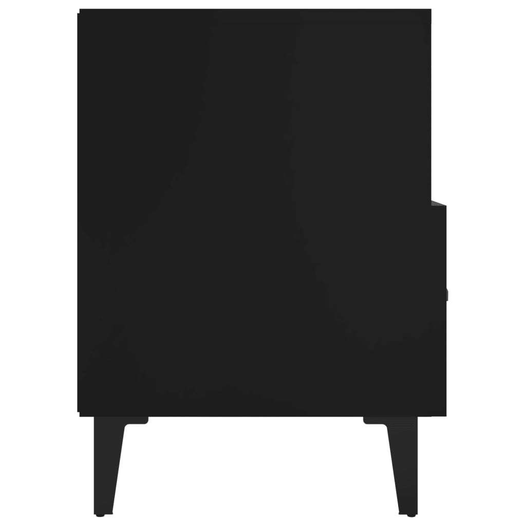 vidaXL TV skrinka čierna 80x36x50 cm spracované drevo