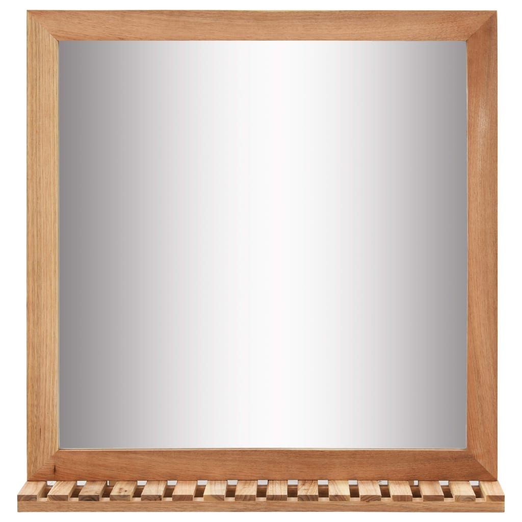 vidaXL Zrkadlo do kúpeľne masívne orechové drevo 60x12x62 cm