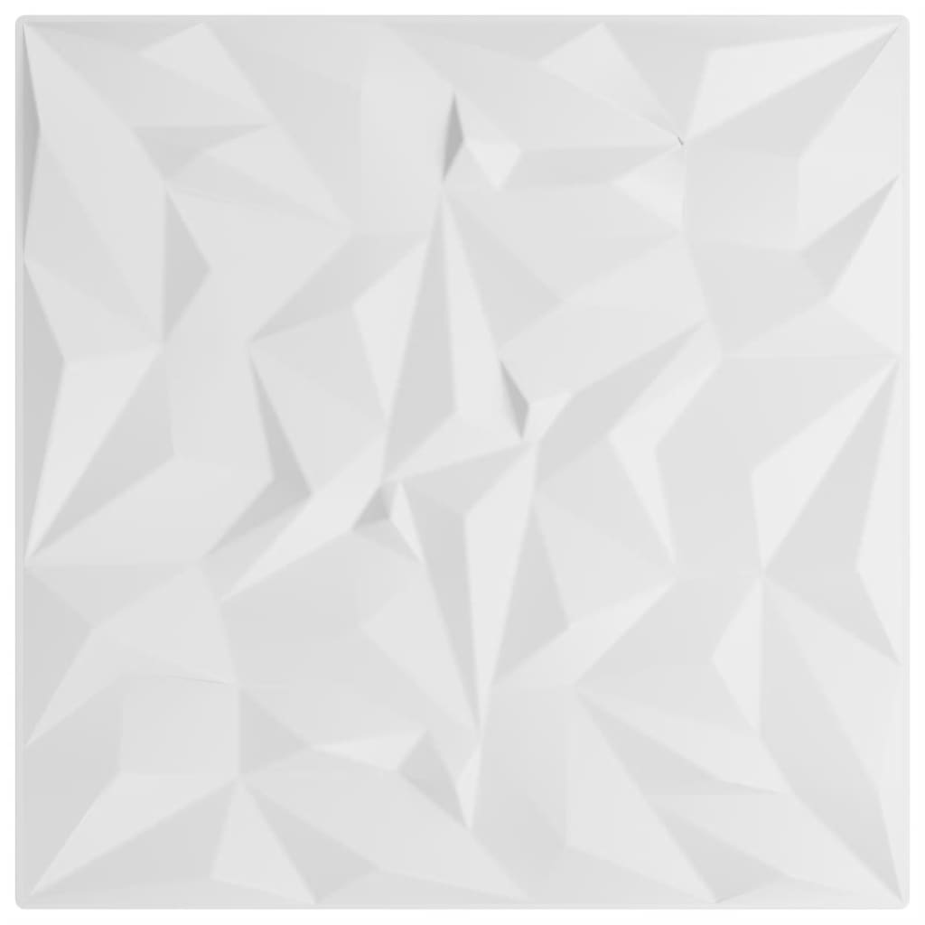 vidaXL Nástenné panely 48 ks, biele 50x50 cm, XPS 12 m² ametyst