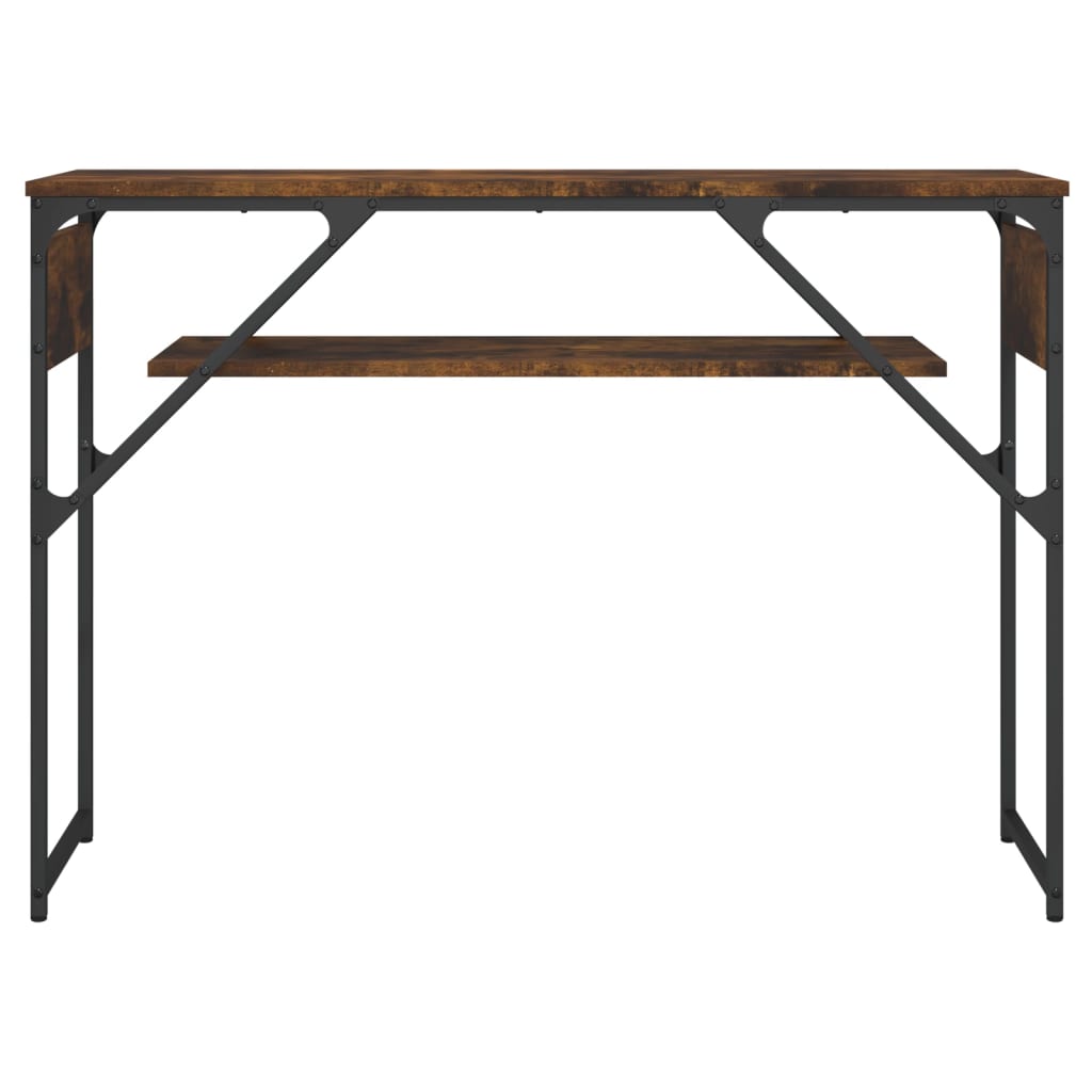 vidaXL Konzolový stolík s policou dymový dub 105x30x75cm kompoz. drevo
