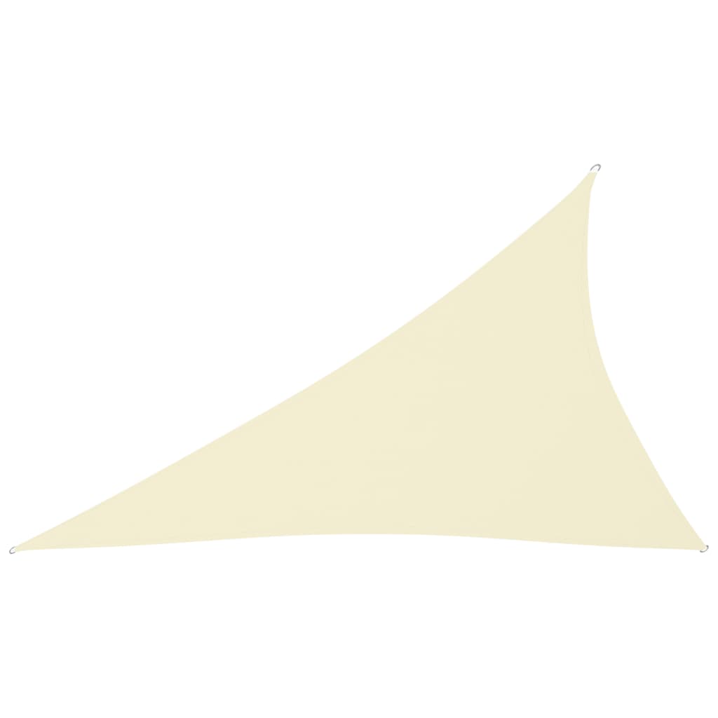 vidaXL Tieniaca plachta, oxford, trojuholníková 4x5x6,4 m, krémová