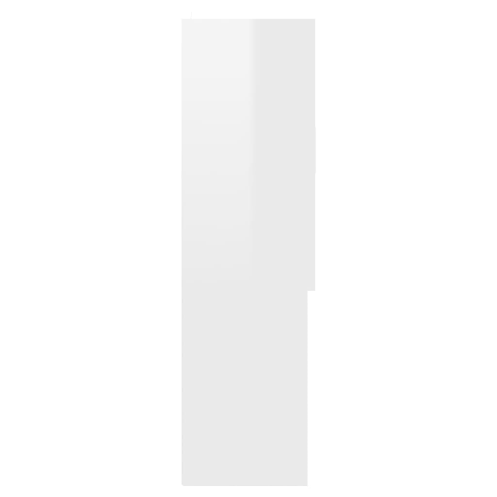 vidaXL Skrinka na práčku lesklá biela 70,5x25,5x90 cm