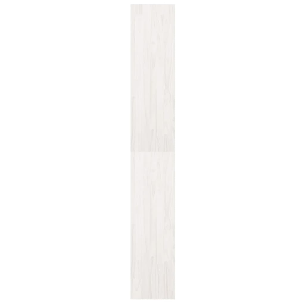 vidaXL Knižnica/deliaca stena biela 40x30x199 cm masívna borovica