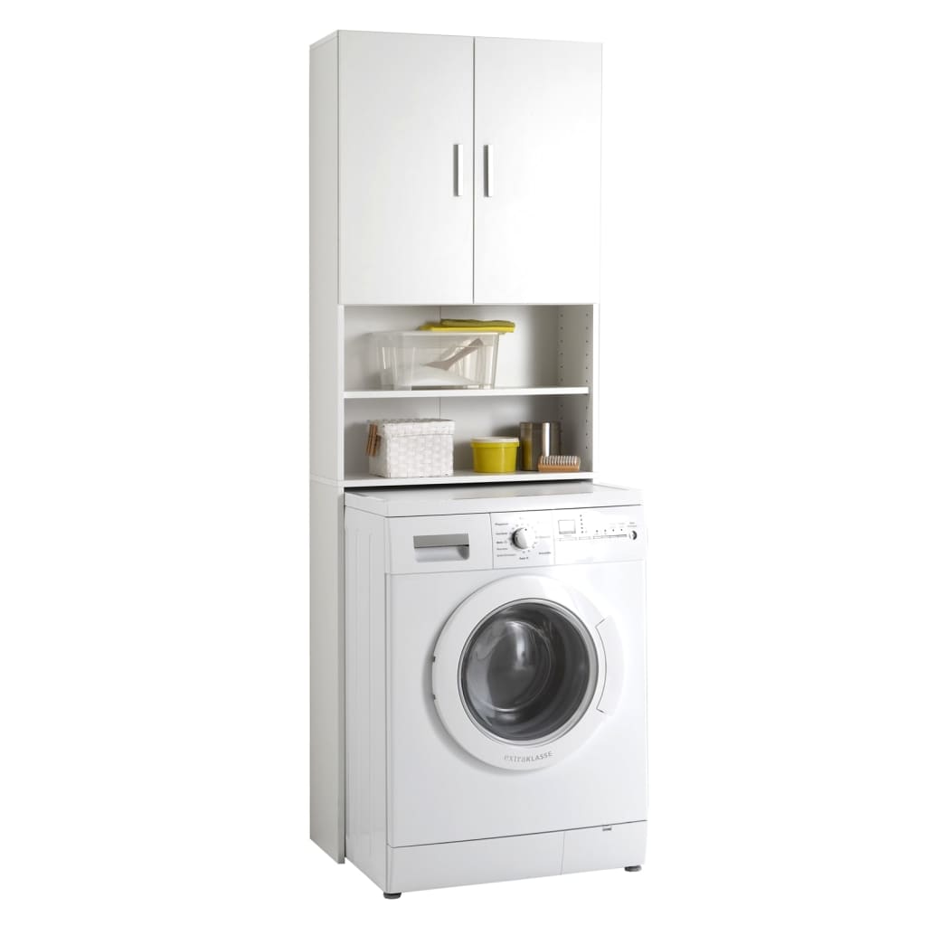 FMD Skrinka na práčku s úložným priestorom biela