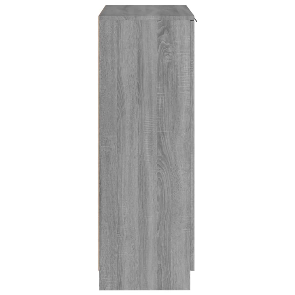 vidaXL Botník sivý dub sonoma 59x35x100 cm spracované drevo