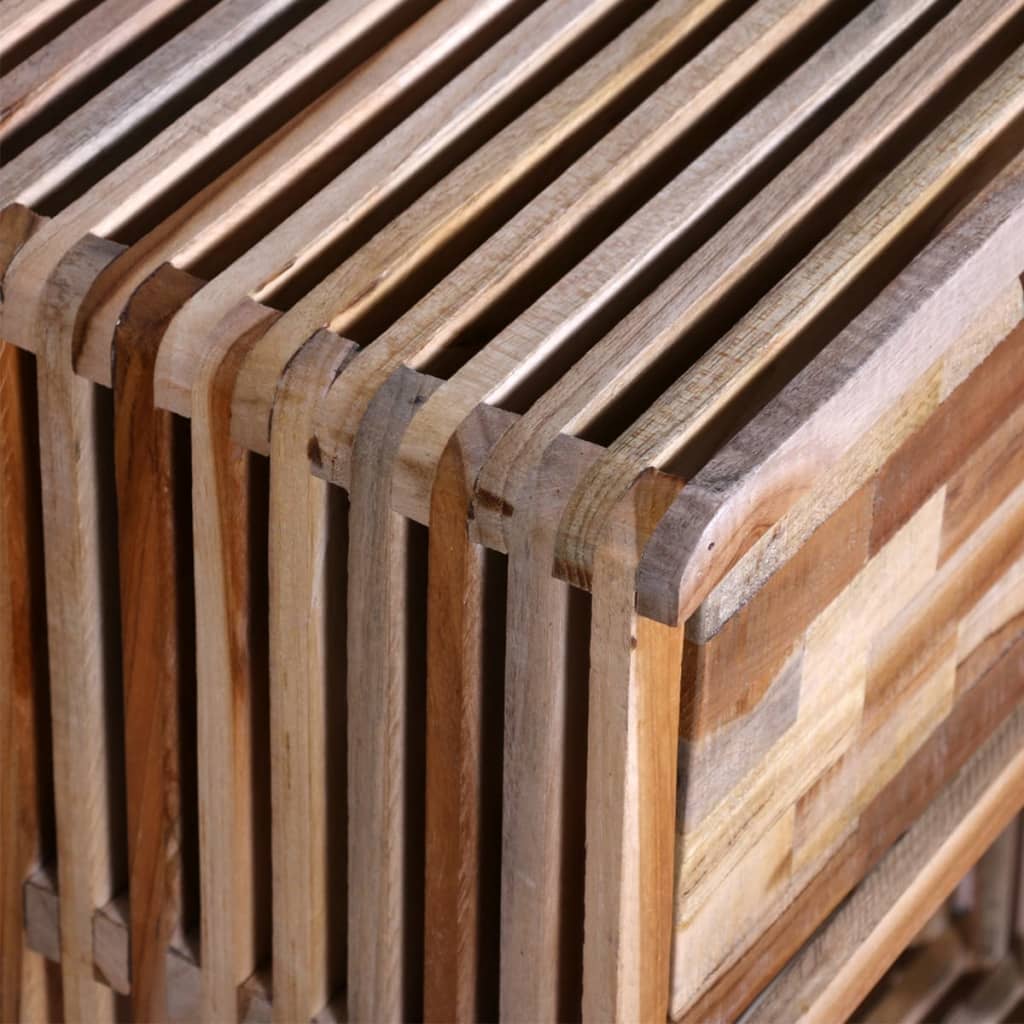 vidaXL Nočný stolík so zásuvkou, recyklované tíkové drevo