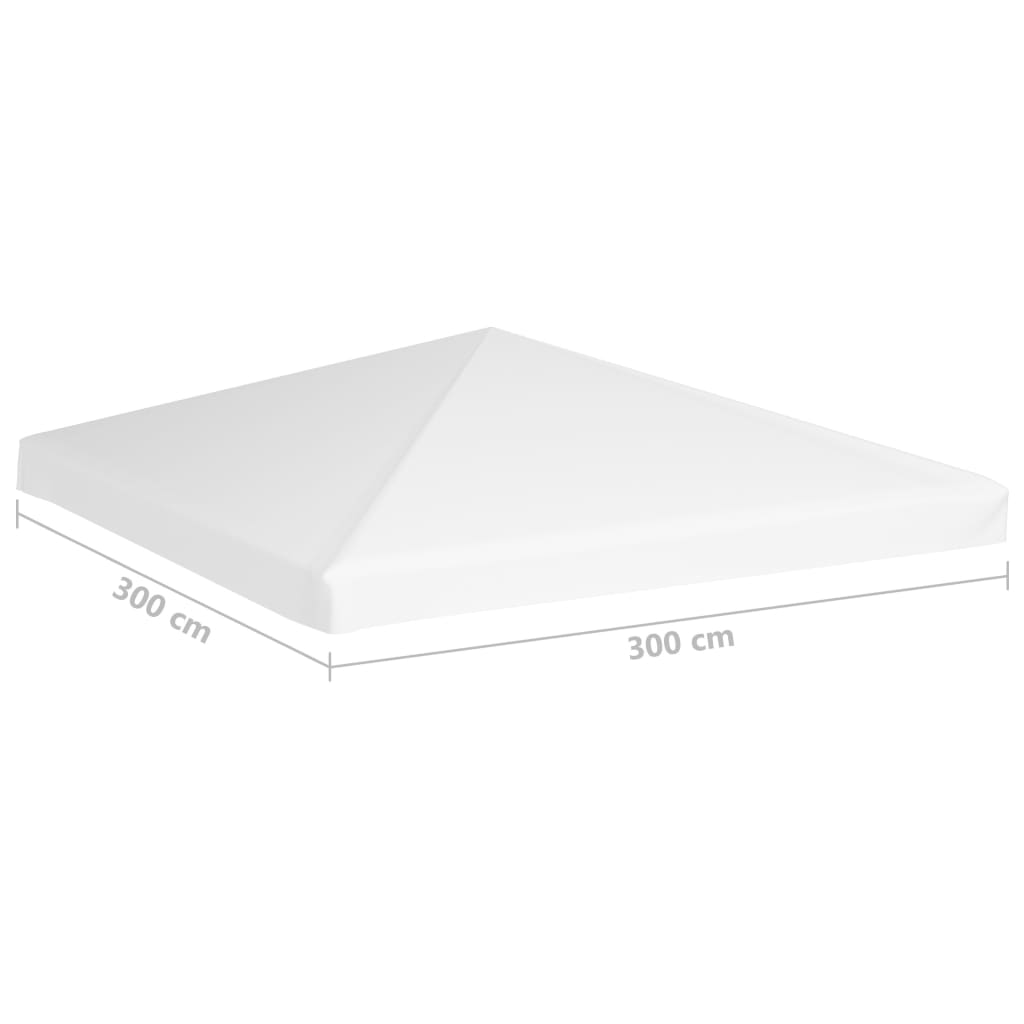 vidaXL Strieška na altánok 270 g/m², 3x3 m, biela