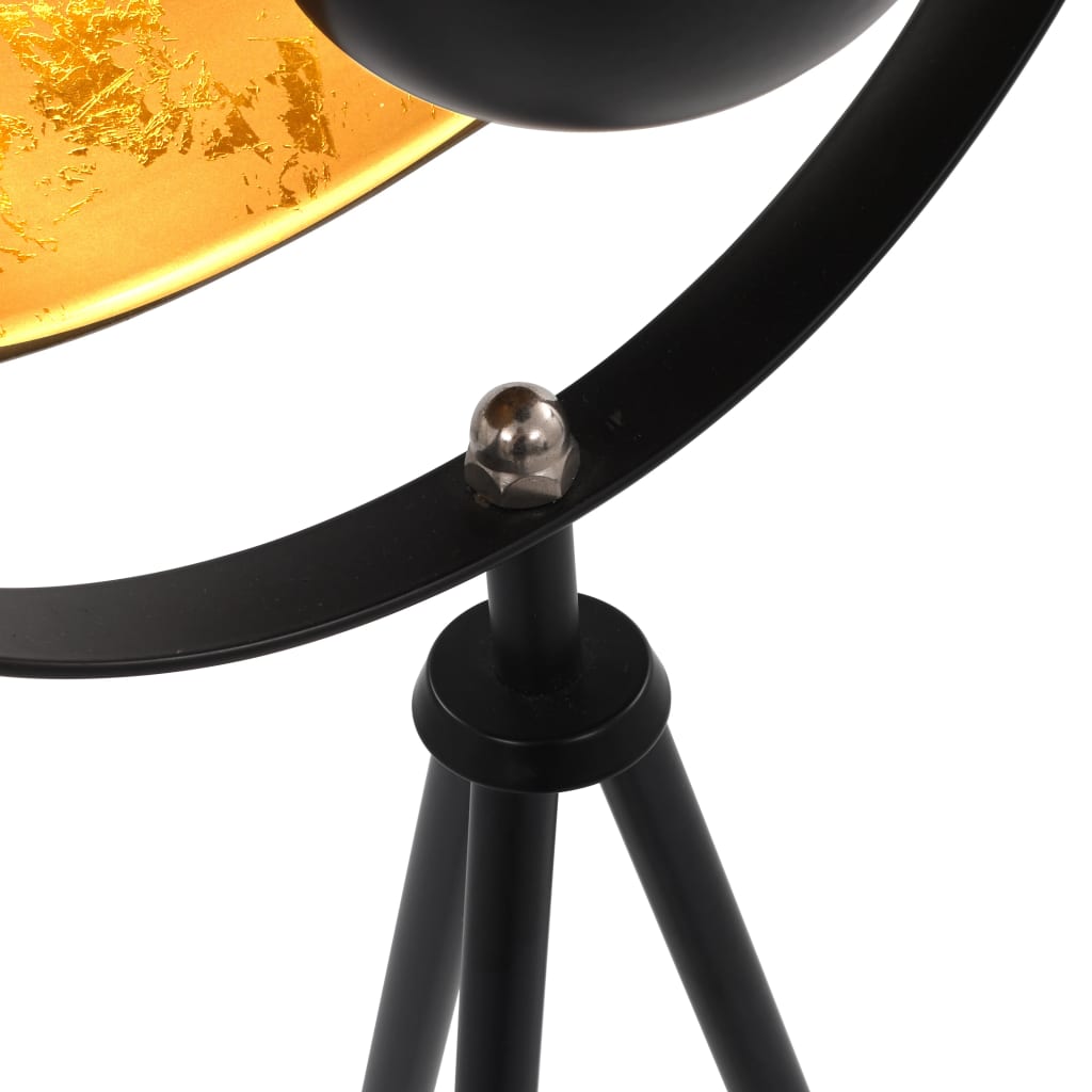 vidaXL Stojanová lampa čierna a zlatá 31 cm E27