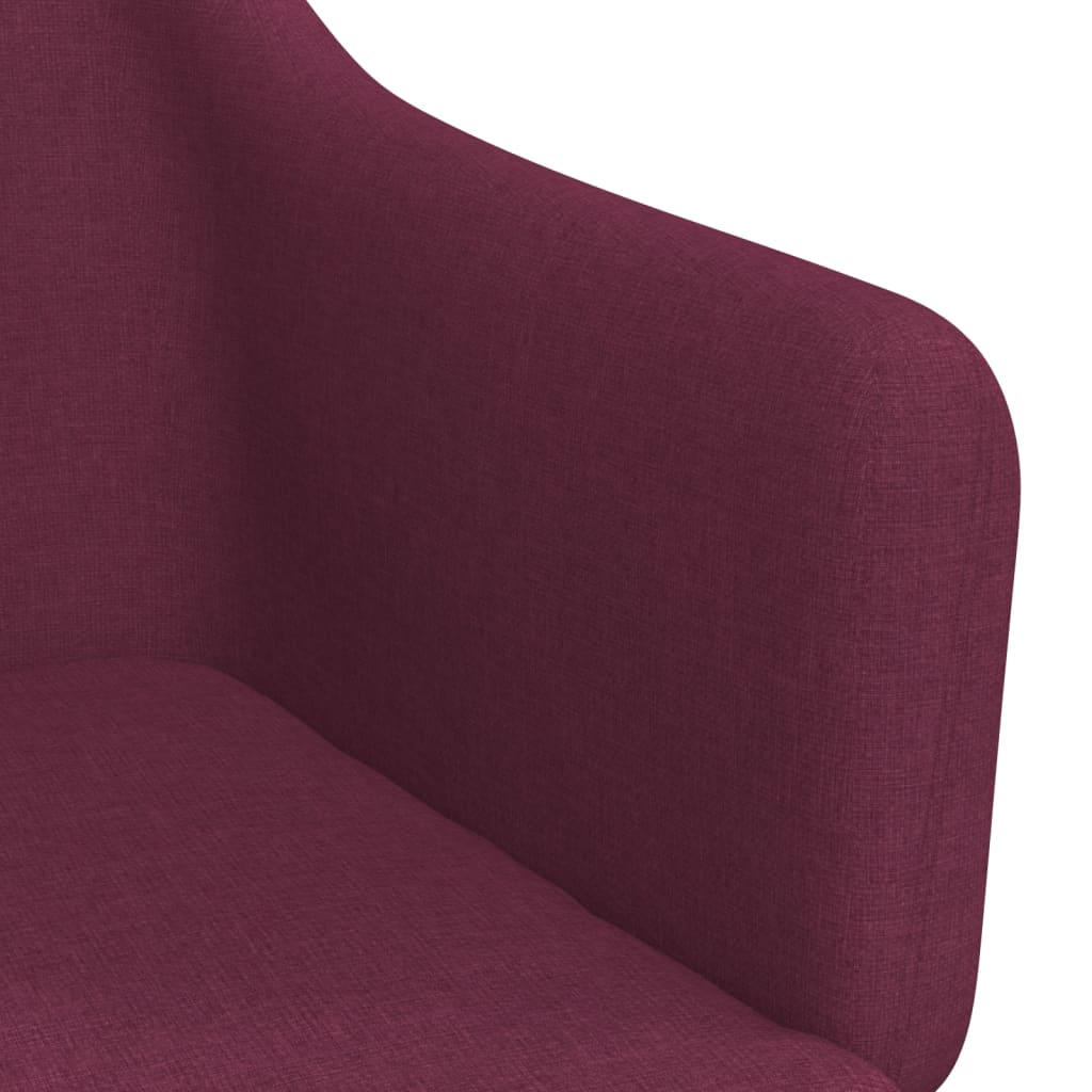 vidaXL Otočné jedálenské stoličky 2 ks fialové látkové