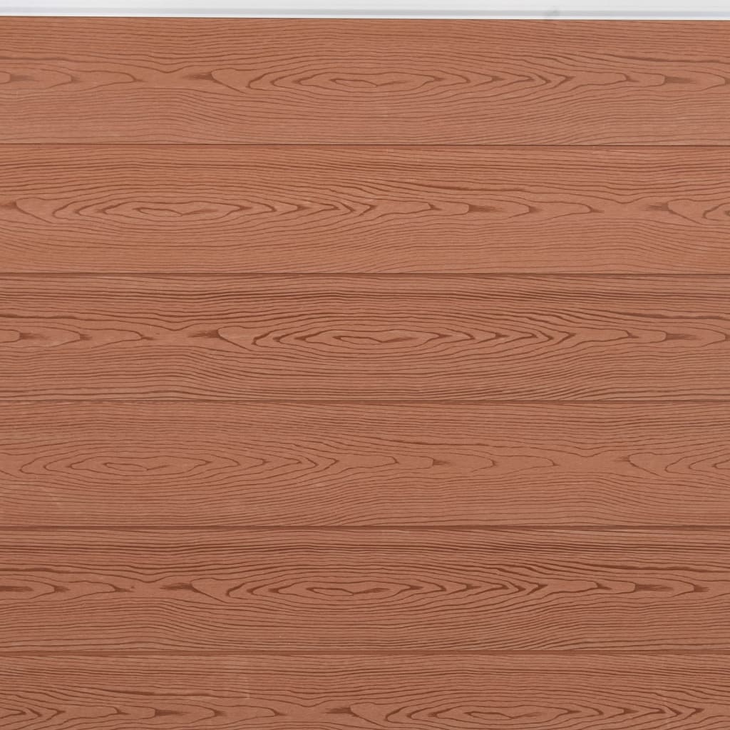vidaXL Sada plotových panelov hnedá 353x186 cm WPC