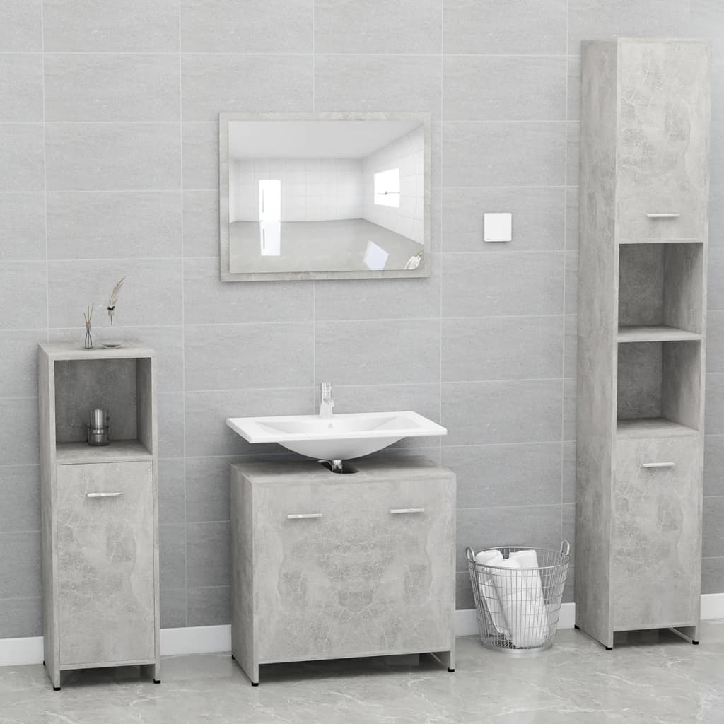 vidaXL Skrinka do kúpeľne, betónovo sivá 60x33x61 cm, kompozitné drevo