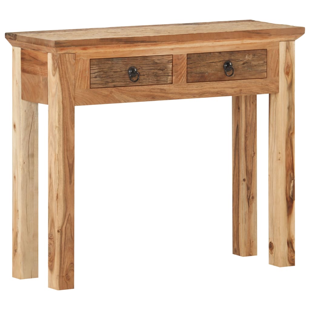 vidaXL Konzolový stolík 90,5x30x75 cm masívne akáciové drevo a recyklované drevo