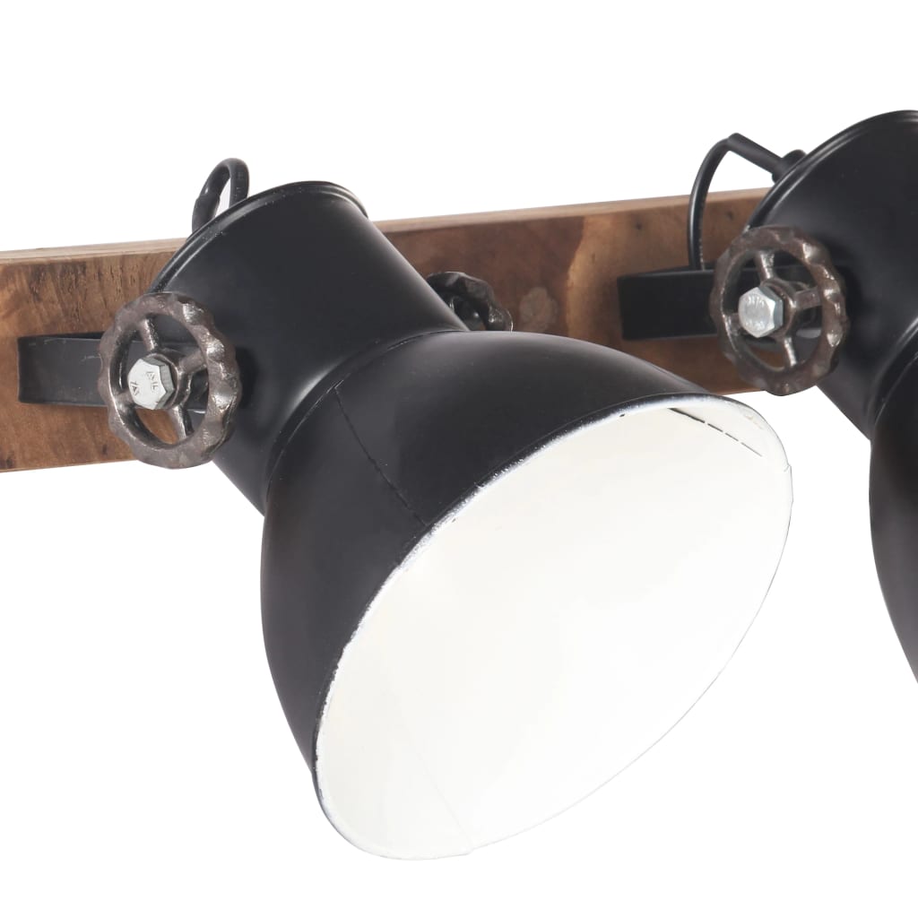 vidaXL Industriálna nástenná lampa, čierna 90x25 cm E27