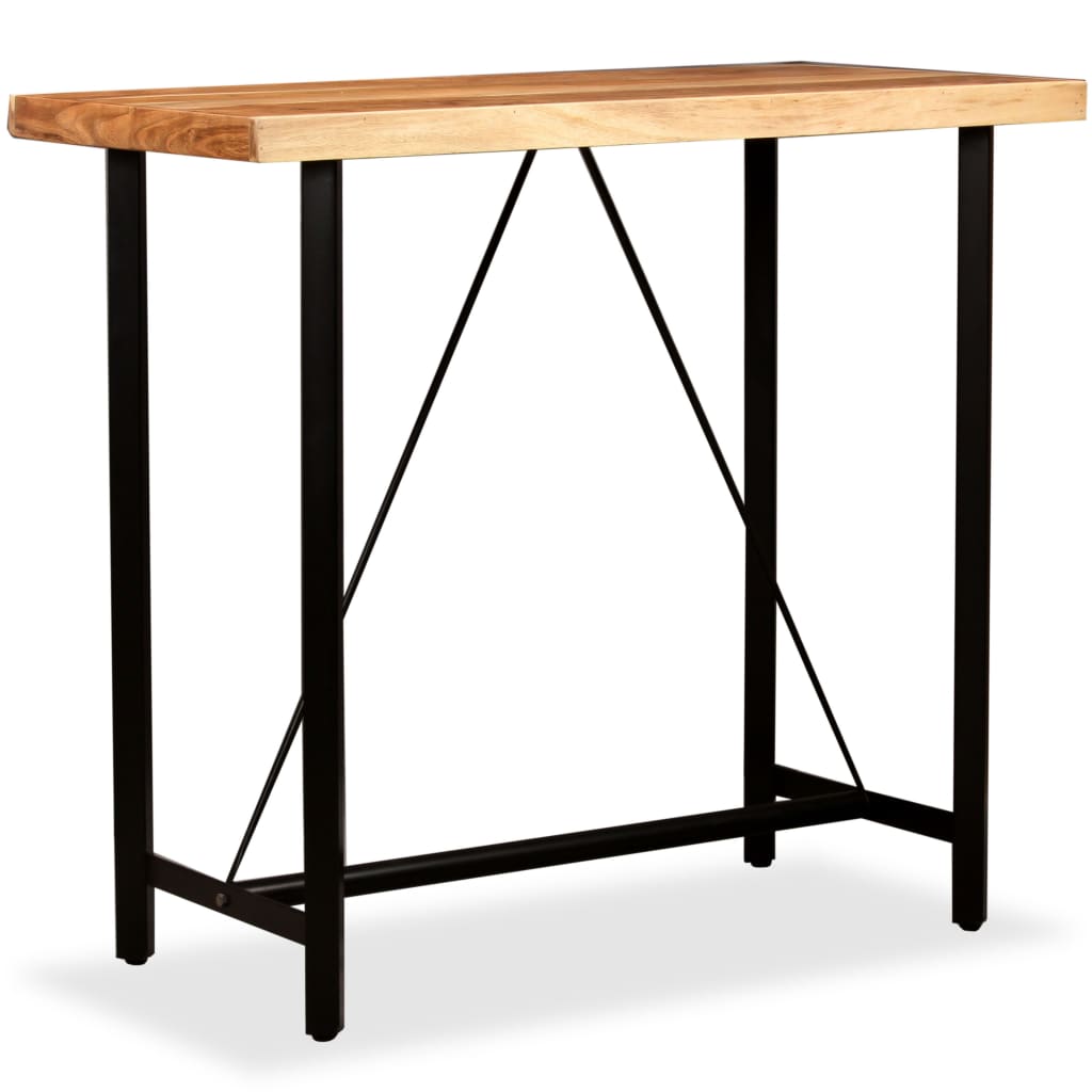 vidaXL Barový stolík, akáciový masív 120x60x107 cm