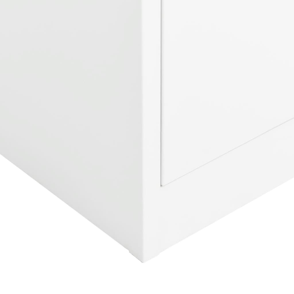 vidaXL Uzamykacia skriňa biela 90x40x180 cm oceľová
