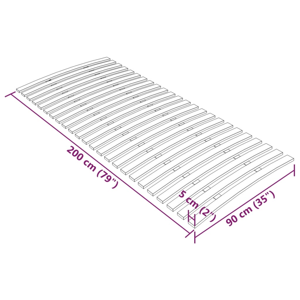 vidaXL Lamelový posteľný rošt s 24 lamelami 90x200 cm
