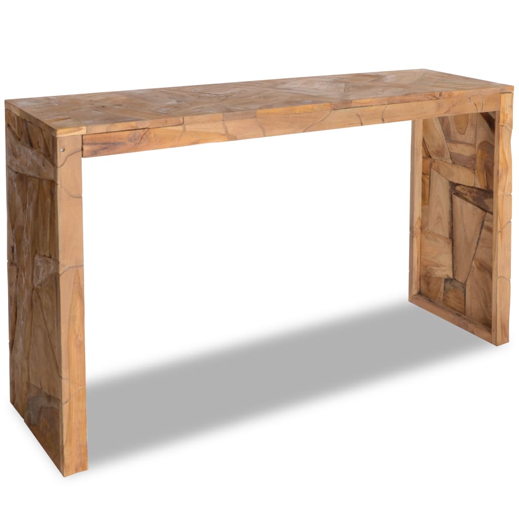 vidaXL Konzolový stolík, recyklované tíkové drevo 120x35x76 cm