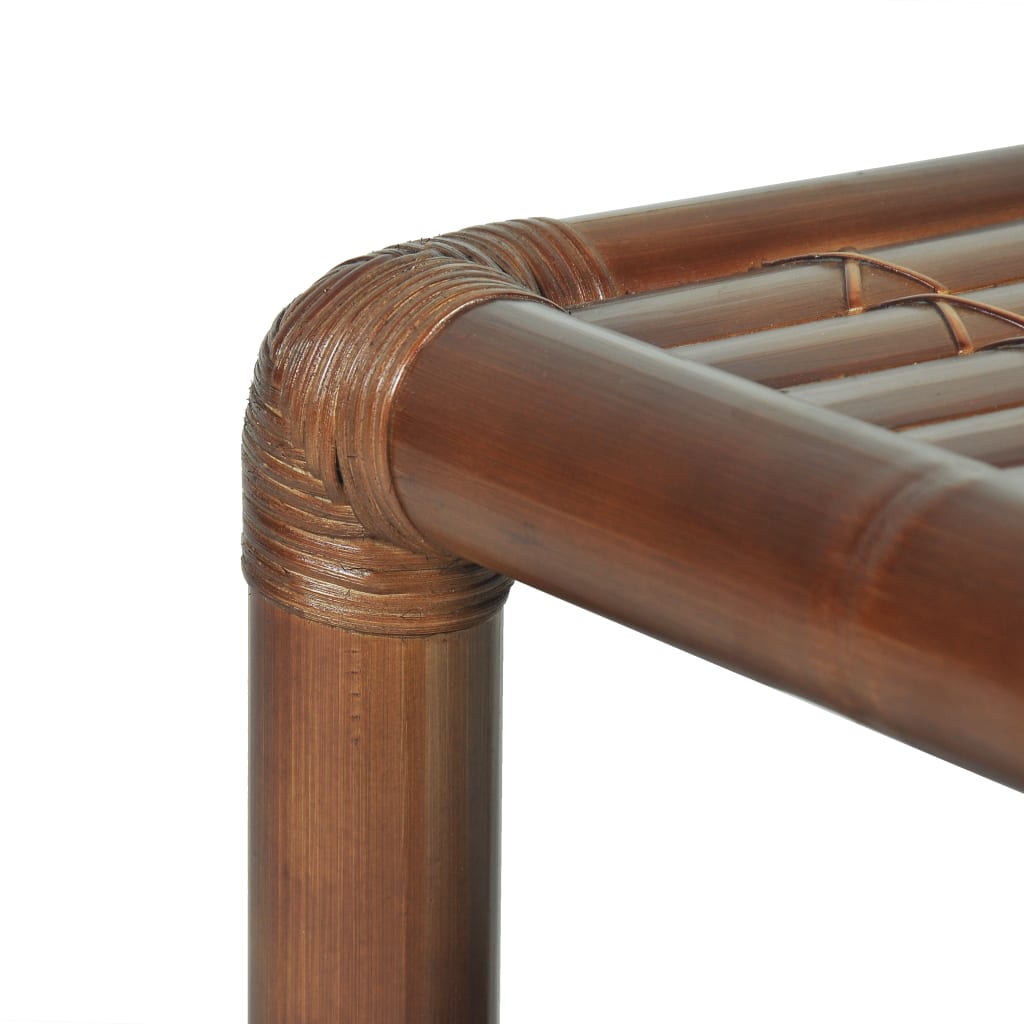 vidaXL Nočný stolík, 40x40x40 cm, bambus, tmavohnedý