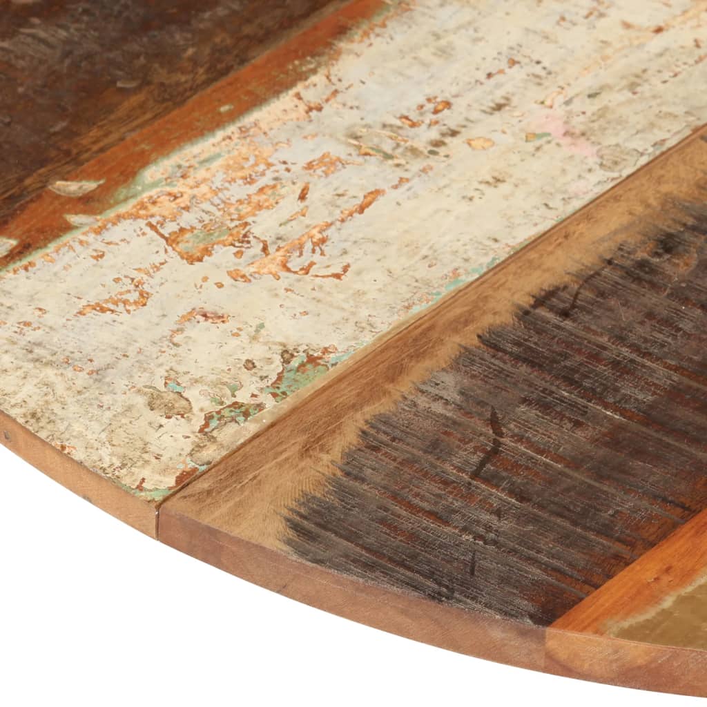 vidaXL Stolová doska Ø70x(1,5-1,6) cm recyklované masívne drevo