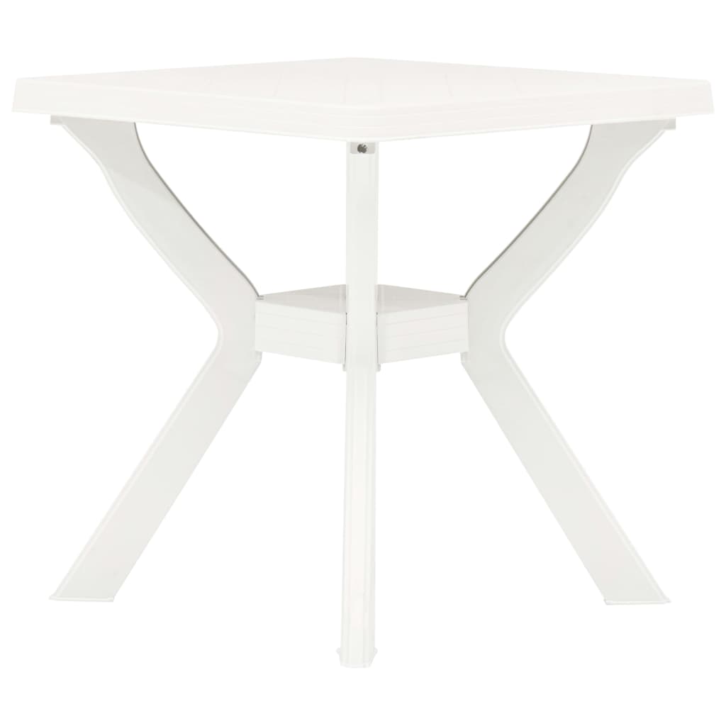 vidaXL Bistro stolík, biely 70x70x72 cm, plast