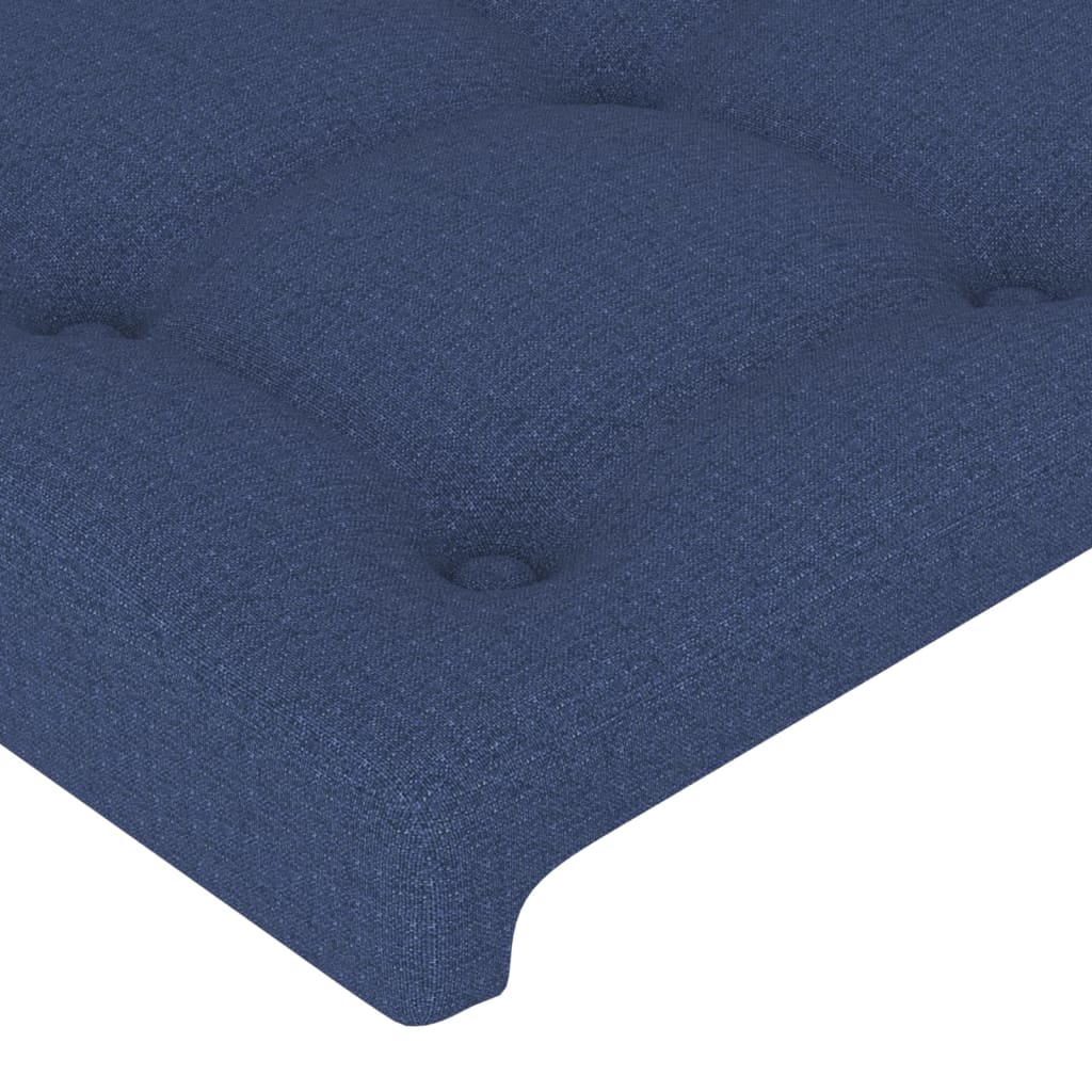 vidaXL Čelo postele so záhybmi modrý 183x23x78/88 cm látka