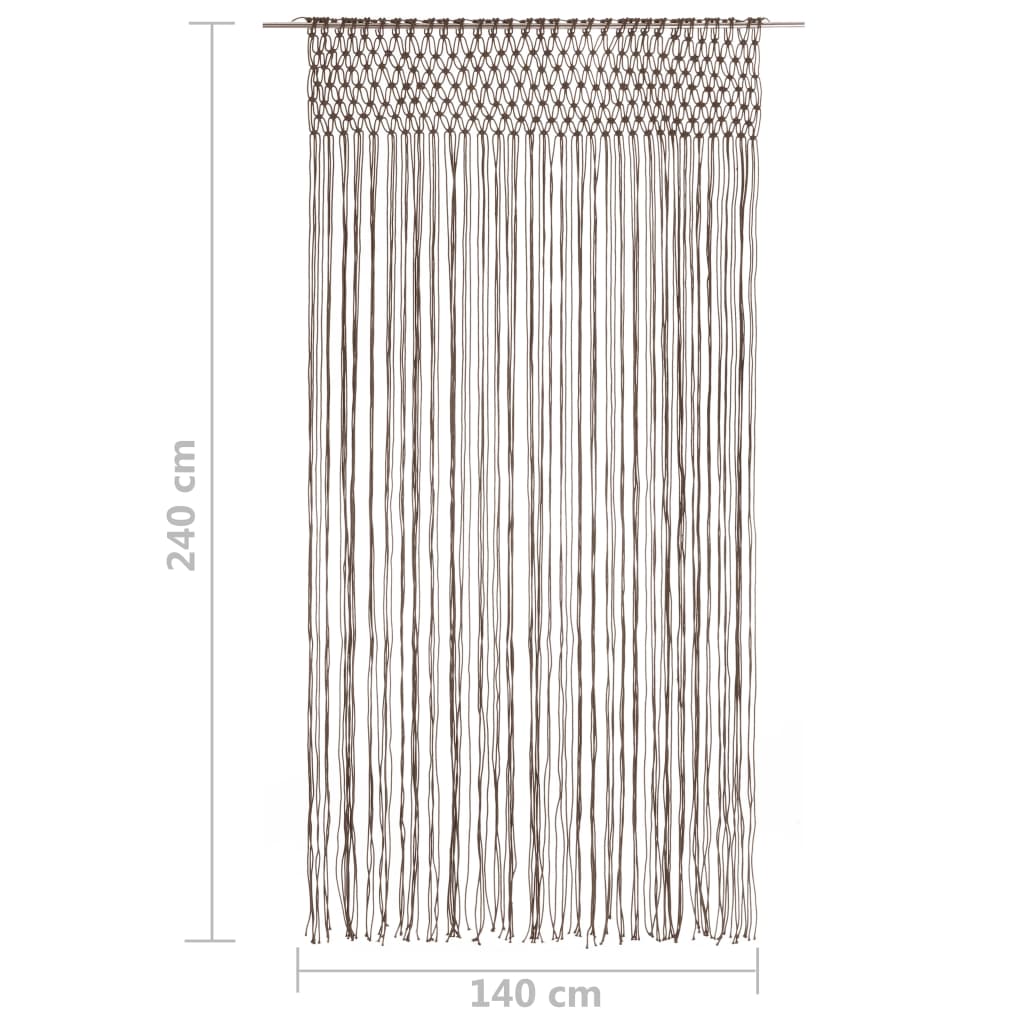 vidaXL Záclona macrame sivo-hnedá 140x240 cm bavlna