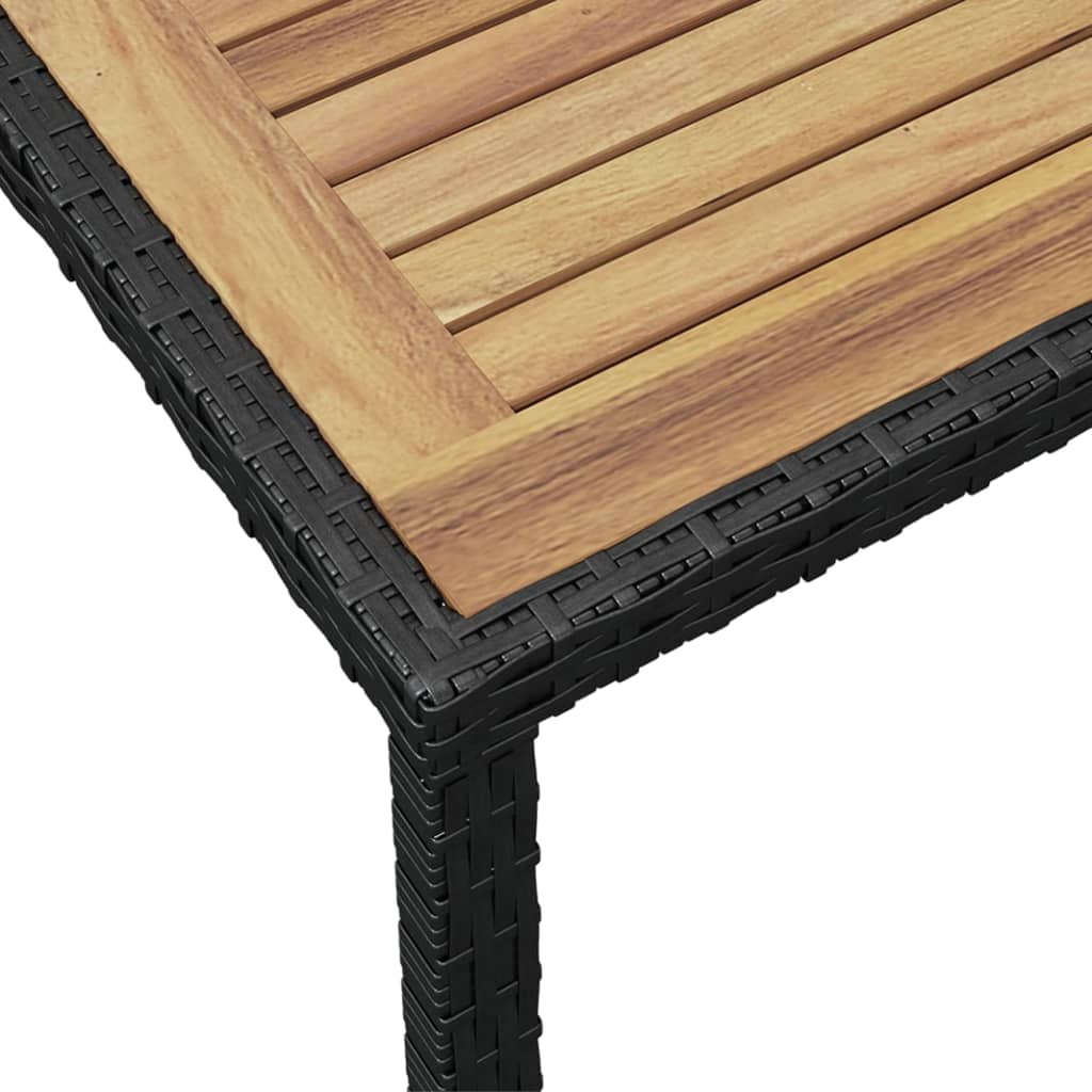 vidaXL Záhradný stôl, čierno hnedý 123x60x74 cm, akáciový masív