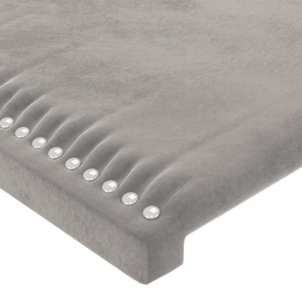 vidaXL Čelo postele so záhybmi bledosivé 83x16x78/88 cm zamat