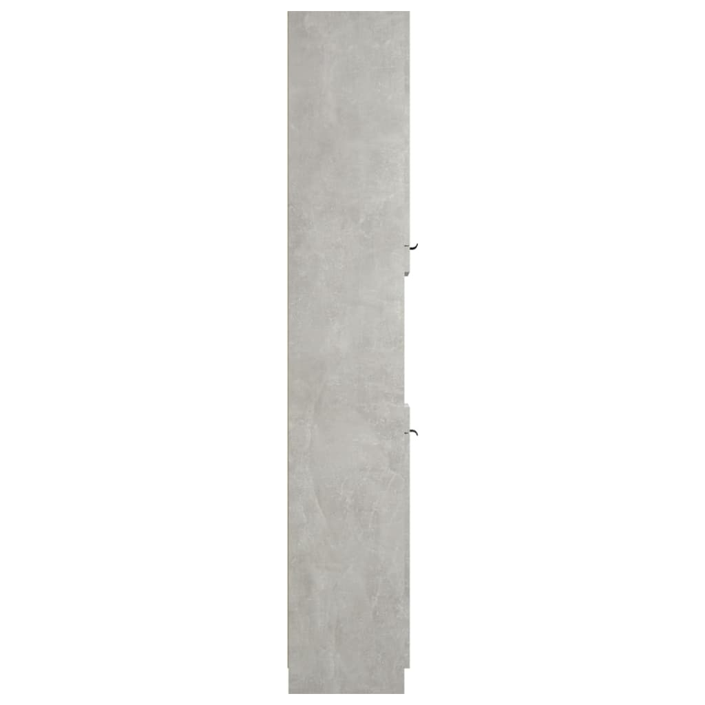 vidaXL Skrinka do kúpeľne betónová sivá 32x34x188,5cm spracované drevo